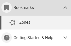 List of example bookmarked pages.
