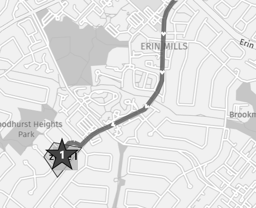A star is visible on a zone to members of the group in which the zone was published.